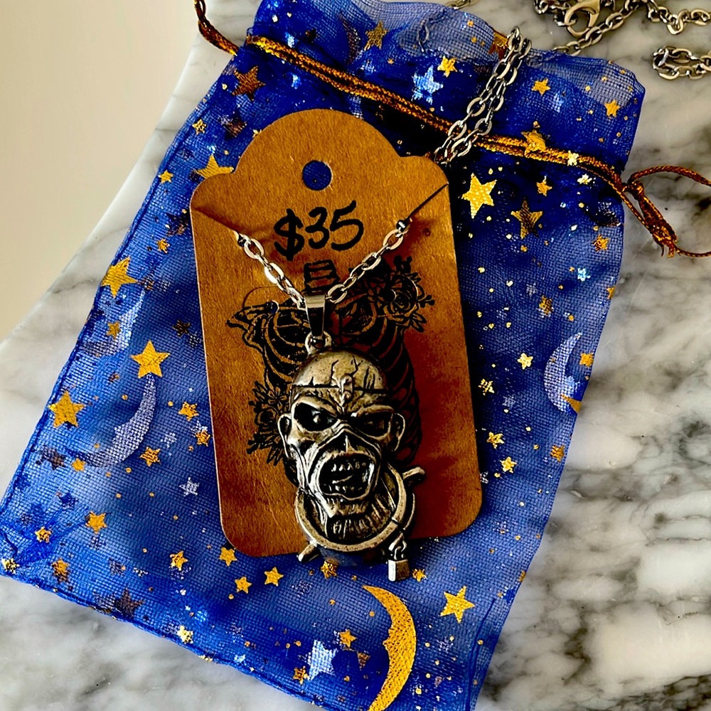 NWT Iron Maiden Piece Of Mind Eddie Pewter Pendant